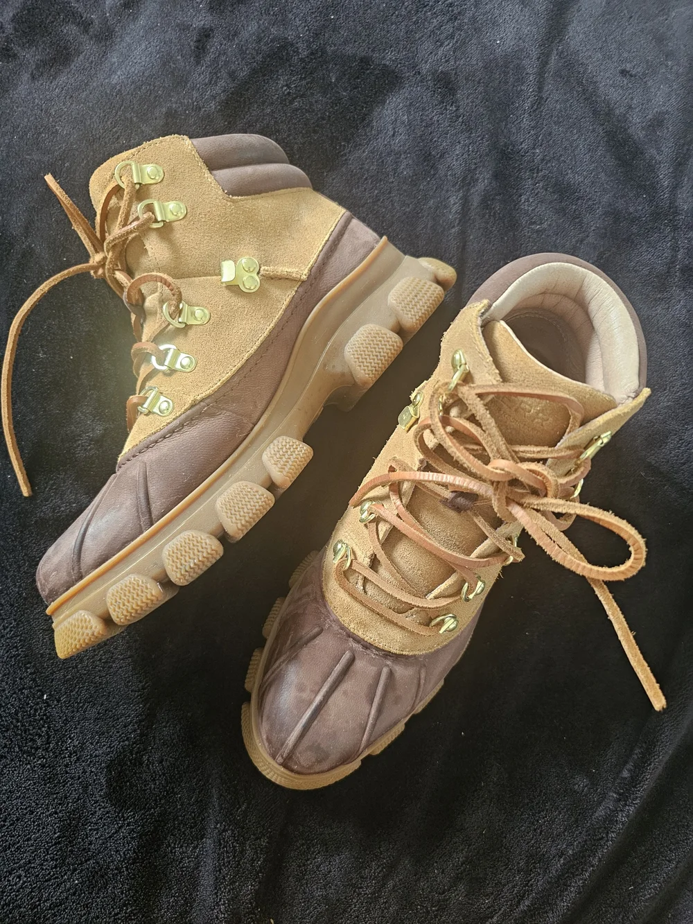 Womens SPERRY  Two-Tone Brown Waterproof Hiking Boots